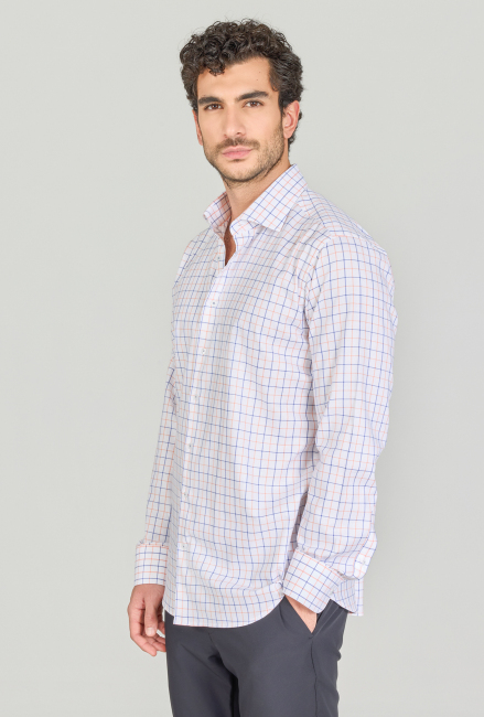 Regular Fit İtalyan Yaka Cepsiz Turuncu Erkek Gömlek - (1)