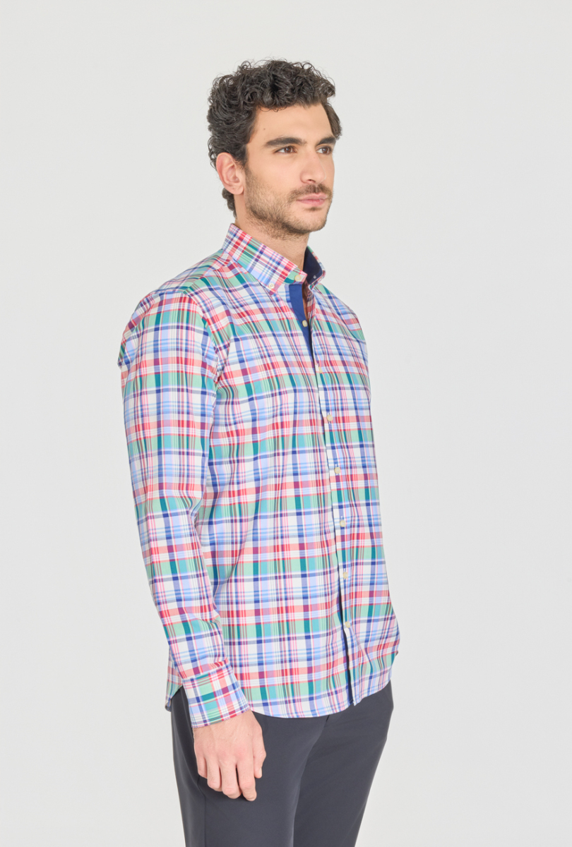 Regular Fit BDK Yaka Cepsiz Kırmızı Erkek Gömlek - 3