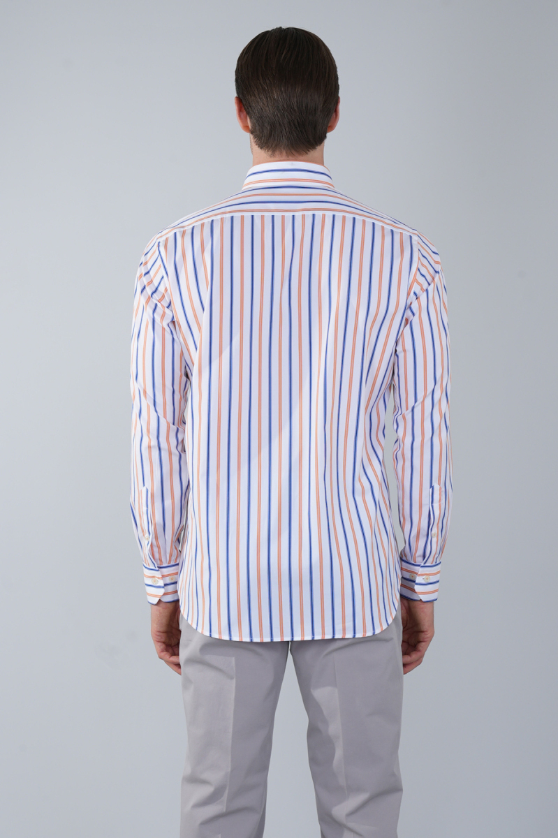 Uzun Kol Cepsiz Lacivert Pamuk Erkek Gömlek (1)