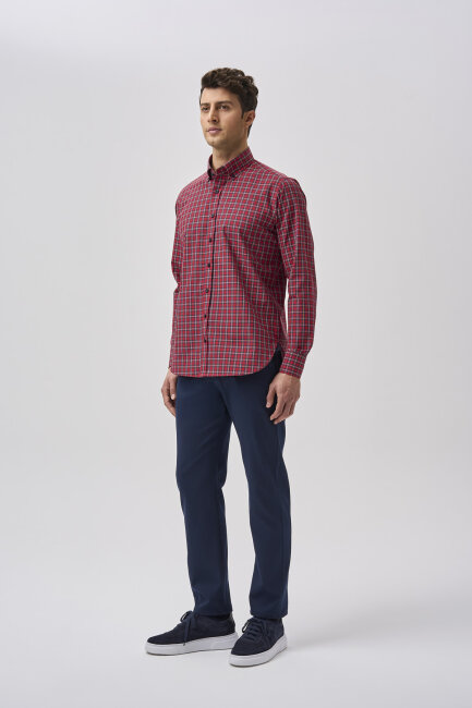 Bisse Studio Erkek Cepsiz Regular Fit Gömlek Kırmızı - 2