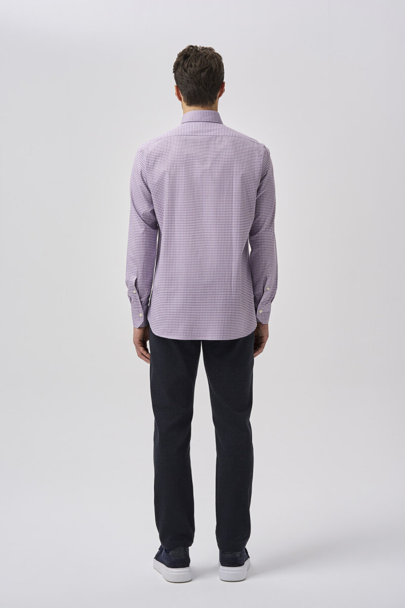 Bisse Studio Erkek Cepsiz Regular Fit Gömlek Lila - 3