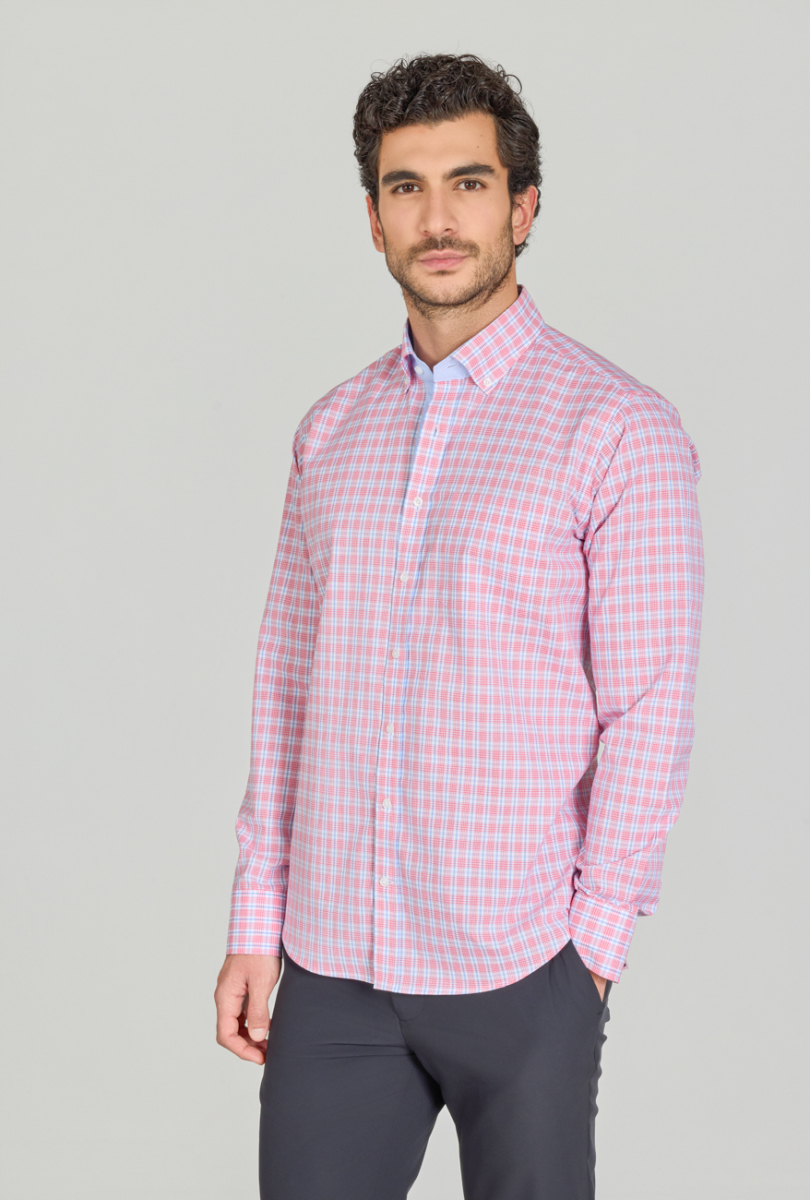 Regular Fit Paşa Yaka T Cep Kırmızı Erkek Gömlek - 2