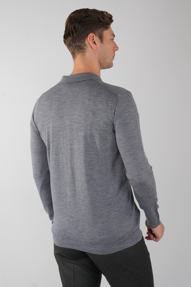 Yün Gri Erkek Triko Hırka (1)